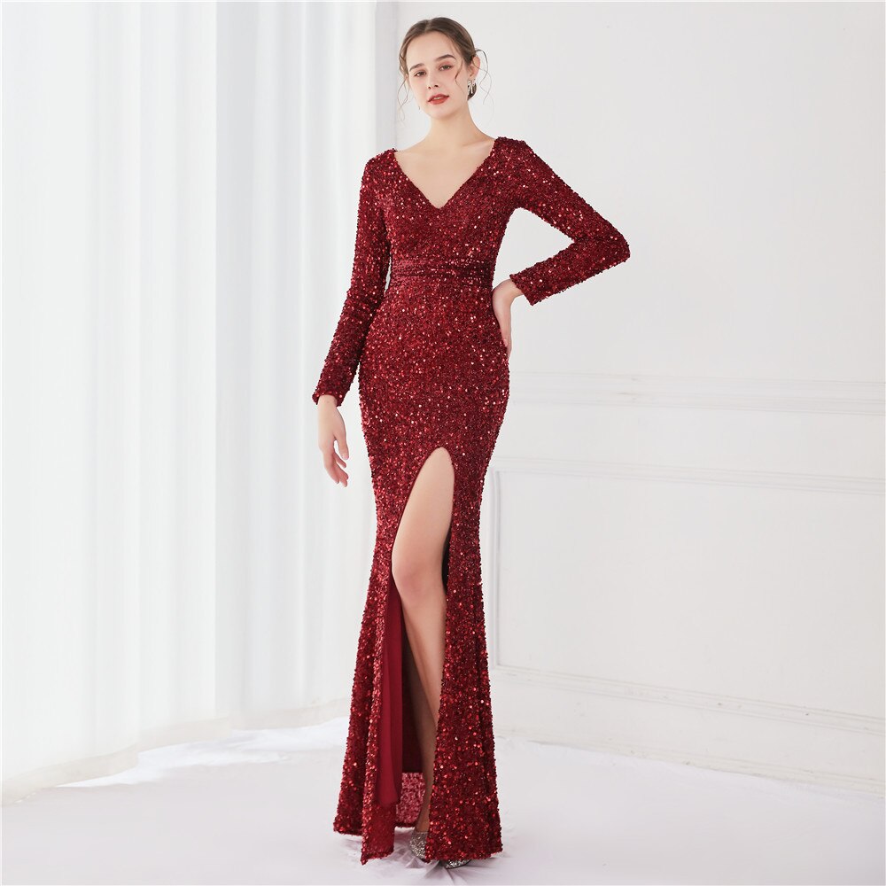 Vestido best sale luxo marsala