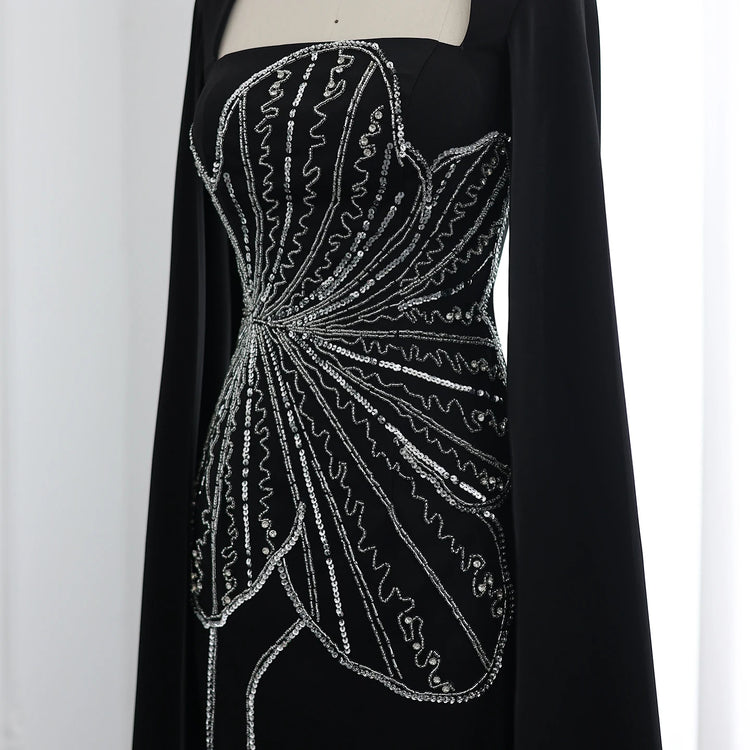 Vestido de Festa Elegante All Black Luxuria - Modelo Especial