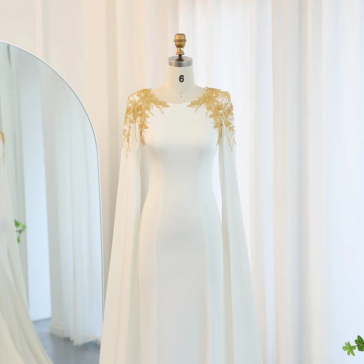 Vestido de Noiva com Detalhes em Dourado Longo - Modelo Especial